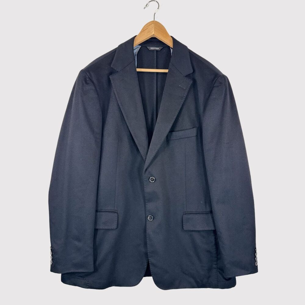 HUGO BOSS Mens Blazer Blue Pasolini Colombo Cashmere Sports Coat Suit Jacket 46R